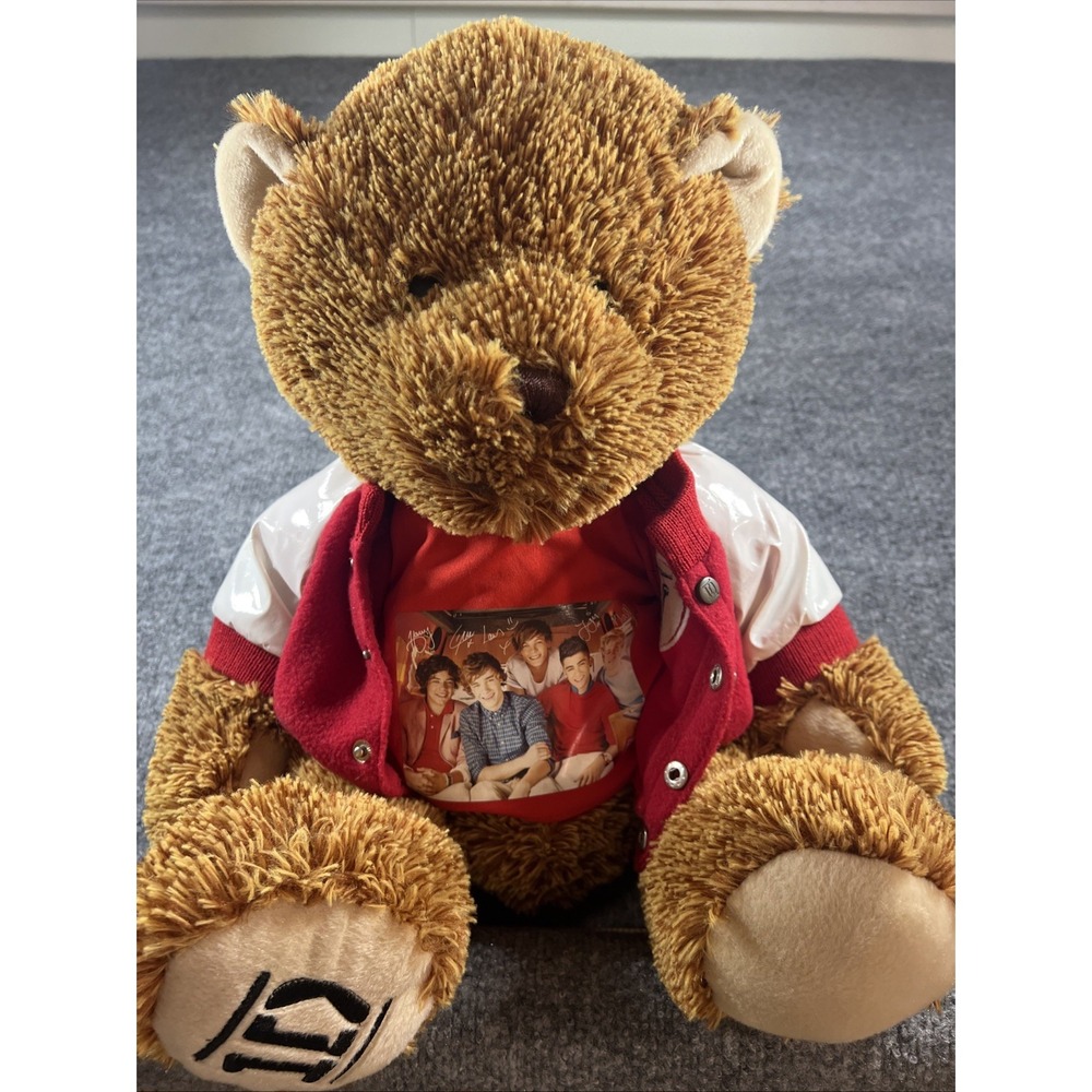 Official One Direction 22" Teddy Bear Plush Varsity Jacket & T-Shirt 2012